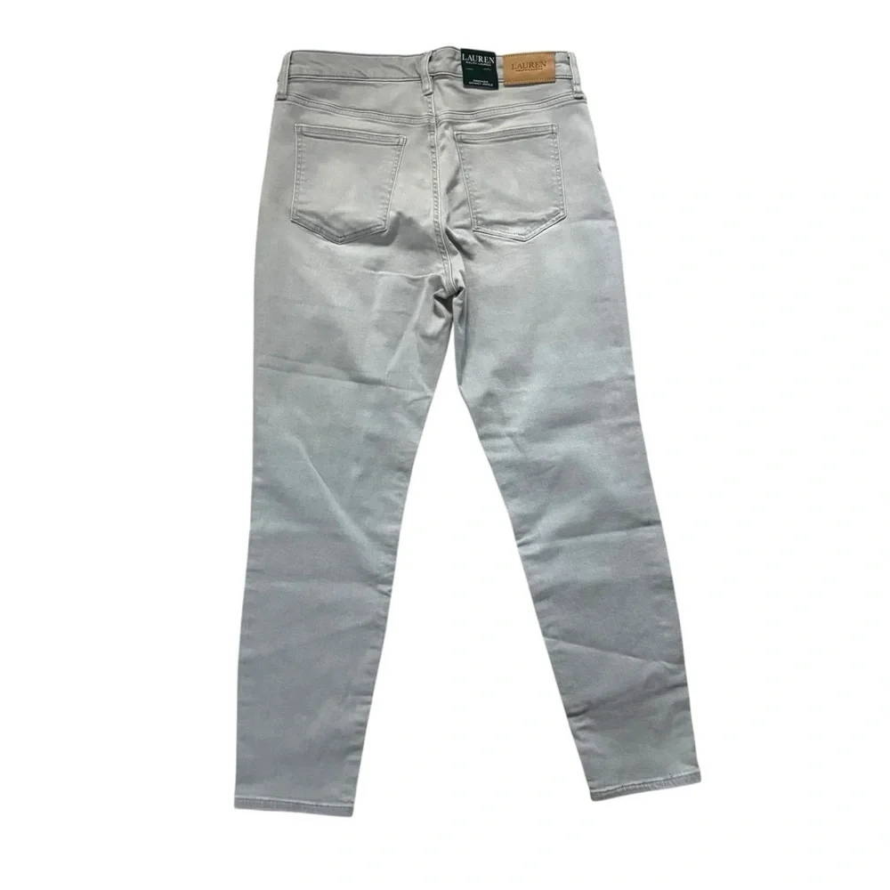 Lauren Ralph Lauren Premier Skinny Ankle Jeans Size 10 New With Tag Gray Gothic